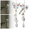Butterfly Dragonfly Crystal Sun Catcher DIY Crystal Glass Wind Chime Sunlight Refraction Curtains Embellishment