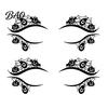 Ghostly Eye Decorations 2 Pairs Halloween Tattoo Stickers, Waterproof Temporary Face Decals with Creative Festival Party Supplies Pumpkin Bat