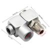 НОВЫЙ алюминиевый соединитель воздушного шланга пневматические аксессуары серебряный соединительный адаптер 360 поворотный 1/4