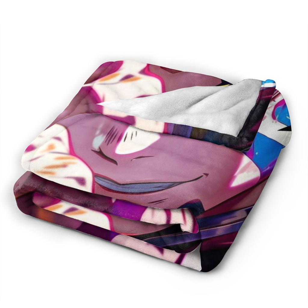 Akaza Blankets Velvet Anime Kimetsu no Yaiba Soft Throw Blanket for Car Sofa Couch Bedroom Quilt