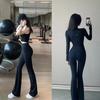 Sexy Milk Brown High Waist Hip Lift Micro-Pull Fitness Trousers