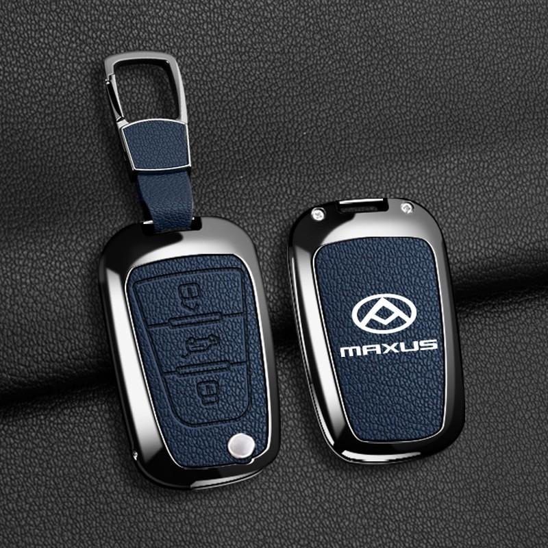 Metal Key Cover Maxus V80 G10 Car Keys Zinc Alloy Shell Foldable Case Mens Premium Leather Holder