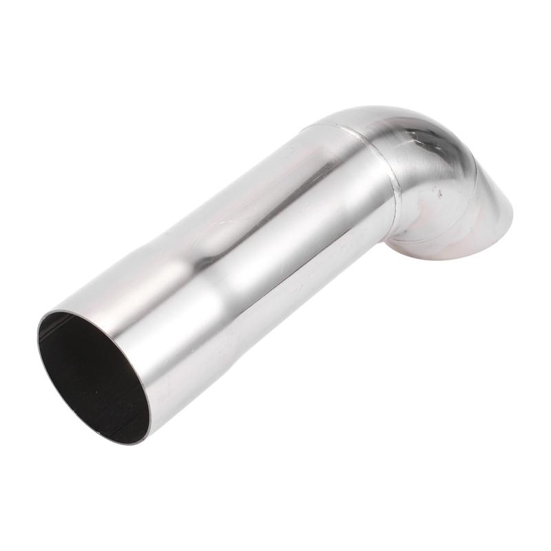 X Autohaux 51mm ID Inlet Turn Down Exhaust Tip T304 Stainless Steel Mandrel Bend Elbow Tube 230mm Length 125 Degree for Car