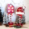 Christmas Retro Lamp North Pole Sign LED Light Santa Stop Here Street Sign Xmas Wooden Desktop Decoration Xmas Decor 2025