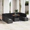 VidaXL 10-Piece Garden Sofa Set Black Poly Rattan, Garden and Terrace, Modern Sofa, Patio Furniture, Storage 3358746