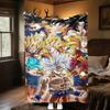 1 шт. Фланелевое одеяло с принтом Сон Гоку, Высокое качество, Для всех сезонов, Декор для дома, Тепло и уют, Идеально для рождественских подарков