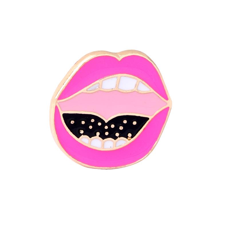 Variety Of Red Lips Enamel Brooches Fashion Romantic Sexy Mouth Lapel Pins Jackets Backpack Badge Vintage Jewelry Gift For Women