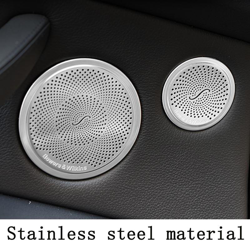 Автомобильный стереодинамик, наклейка на дверь, крышка для BMW X6 E71 E72 5 серии GT F07, отделка из нержавеющей стали, автомобильный Стайлинг, авто