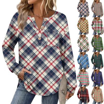 Женский модный топ с длинными рукавами в стиле ретро с принтом