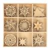 Mini Shapes Set - ARTEMIO - Snowflakes - 27 Pcs - Natural Wood - Interior