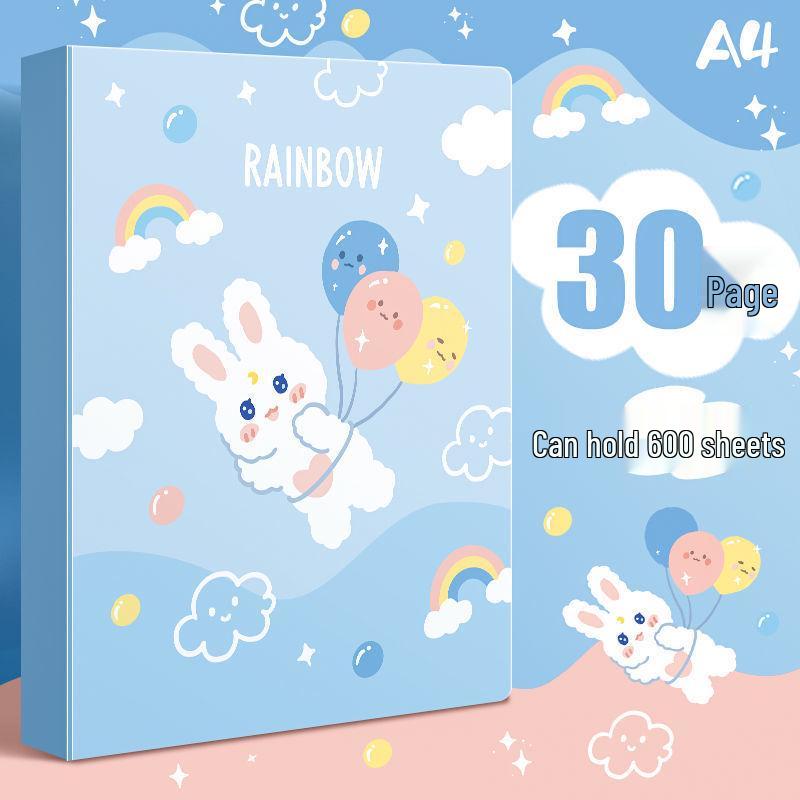 Папка для документов для студентов и офисов на 80 страниц с изображением испанского кролика A4