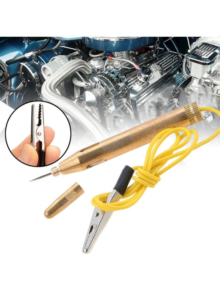 Сверхмощный автомобильный тестер цепей, испытательная лампа 6-24 В с зажимом типа «крокодил», тестер напряжения цепи для автомобилей, мотоциклов