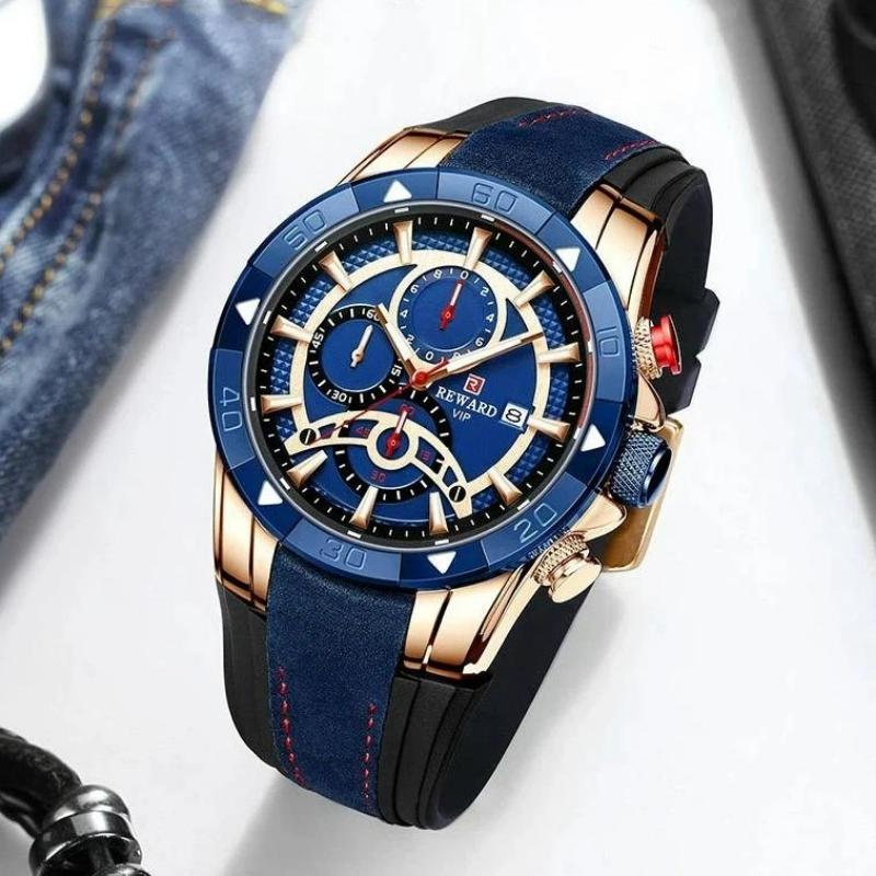 Повседневный силиконовый ремешок Мужские спортивные часы Роскошные большие циферблаты Календарь Кварцевые наручные часы Для мужчин Часы Reloj Hombre