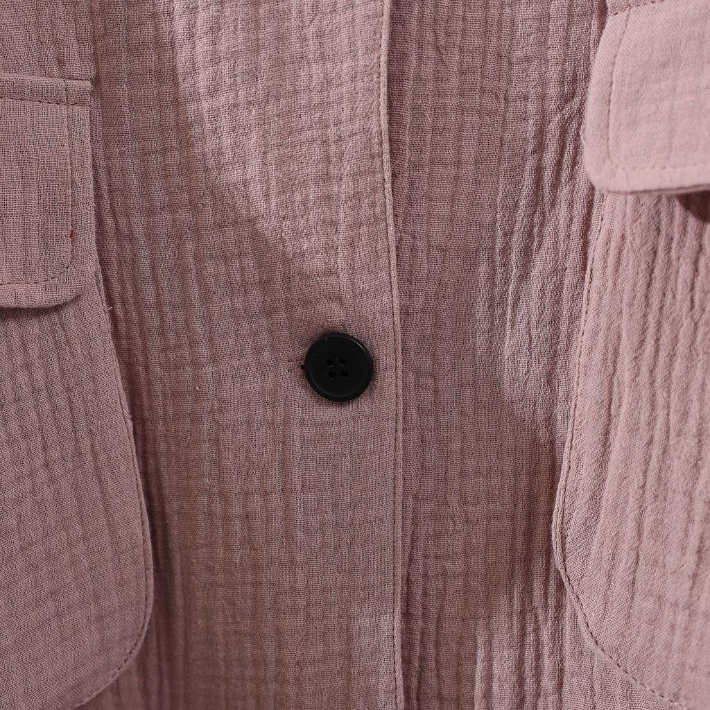 Dimanaf 2025 Plus Size Women New Autumn Linen Basic Jacket Casual Coat Solid Oversize Fashion Long Sleeve Vintage Loose Tops