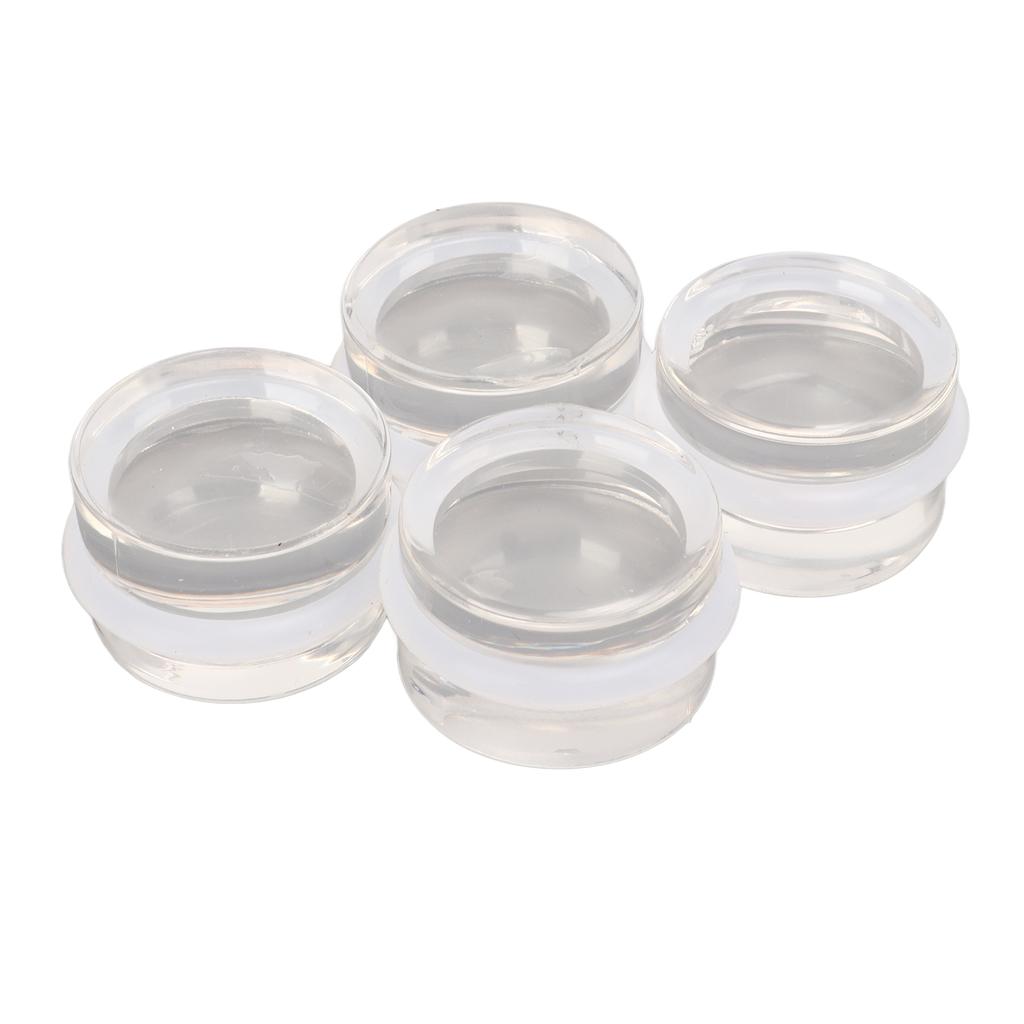 4 шт. Дверной стопор пластиковый акриловый прозрачный круглый не сверлящийся для гостиной ванной комнаты