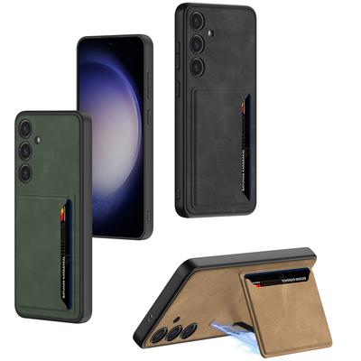 Подходит для карты Чехол для мобильного телефона Samsung S24Ultra Матовый чехол-подборщик S24plus Кожаный чехол Жесткий чехол Новая модель