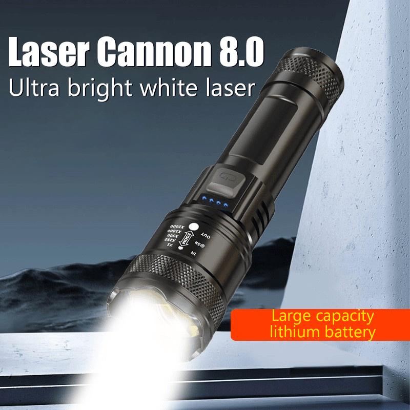 Ultra Strong Light Can Charge Mobile Phone Flashlight Outdoor Patrol Focusing Zoom Waterproof Strong Endurance Flashlight