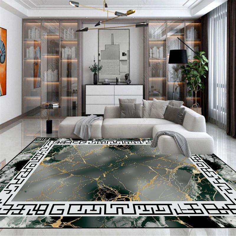 European Marble Pattern Rug Large Area Living Room Carpet Non-slip Bedroom Decor Rug Washable Lounge Coffee Table Mat Luxury