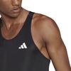 Adidas Own the Run Singlet LOO55 Men's Running Tank Top, Black (HM8437), Size XS