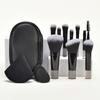 10 Black Mini Makeup Brush Travel Portable Makeup Tool Makeup Puff - Palm Brush Professional Makeup Tool Set