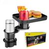 CARFU Vehicle-Mounted Tray Cup Holder Rotatable One Divided Into Two Drink Holder Mobile Phone Holder Vehicle-Mounted Cup Holder Tray