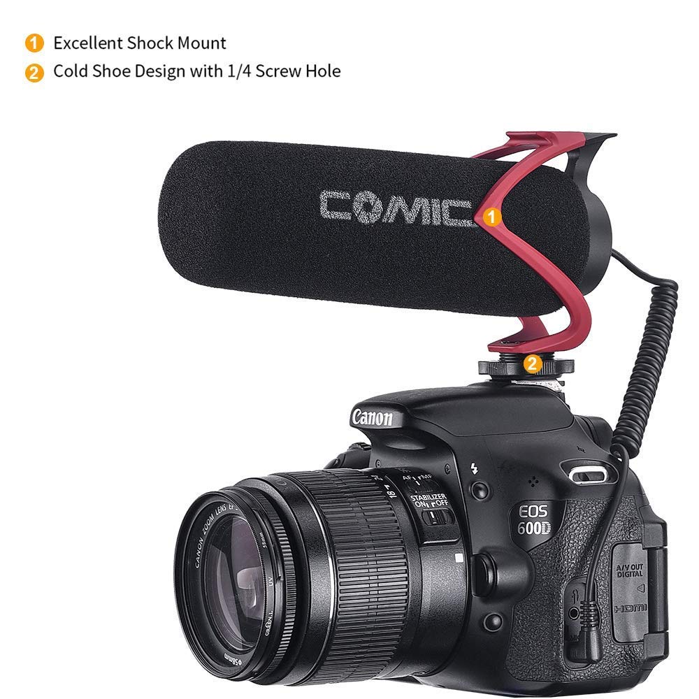 External Microphone COMICA LITE Gun High Smartphone SLR Camera Video Compatible with CVM-V30 [TRS/TRRS One-touch Switching] Microphone, Performance, &