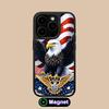 США Флаг Америки Матовая поверхность Чехол для мобильного телефона Magsafe для iPhone 17 16 15 14 13 12 11 Air Pro Max Plus Цветная крышка