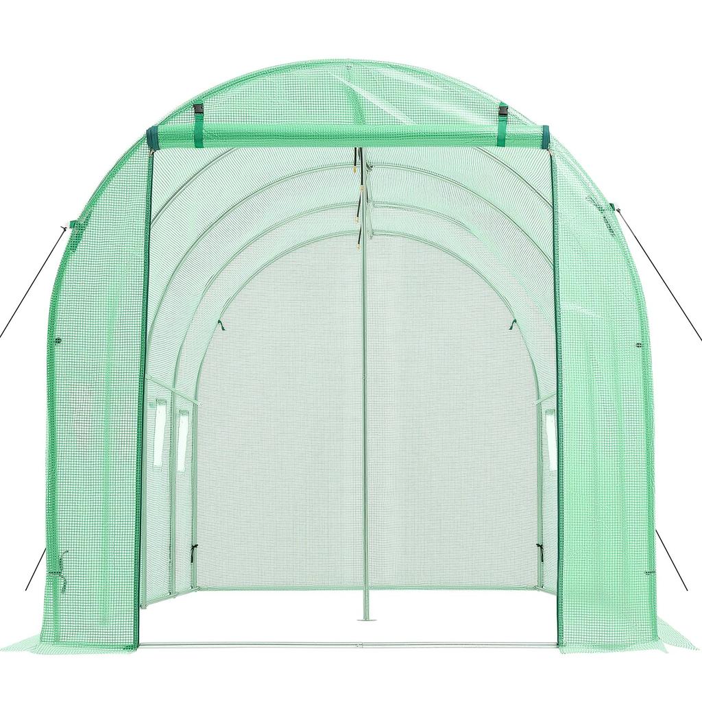 VEVOR Walk-in Tunnel Greenhouse, 4.48x1.97x1.97 m Hoop House Greenhouse Tunnel with Watering System, Plant Hot House with Steel Frame, PE Cover