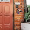 2D Flat 1pc Vintage Colorful Hummingbird Aluminum Sign Round Ornament, Home Office Garden Courtyard Living Room Balcony Decor, Indoor/Outdoor Door