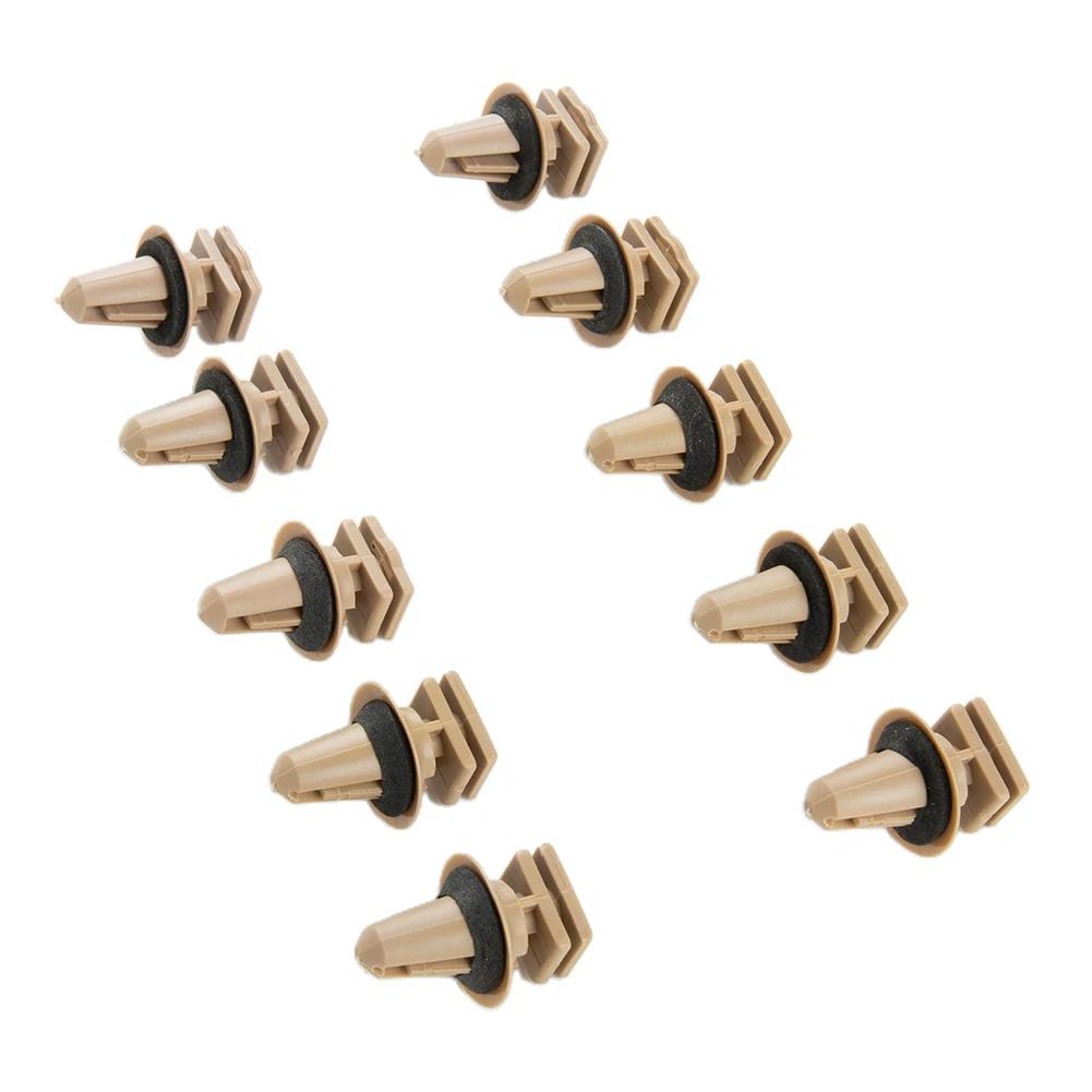 10x автомобильных нейлоновых зажимов для BMW 51477117532, пластиковый зажим для порога и входной двери, подходит для отверстий 10 мм, автомобильные аксессуары