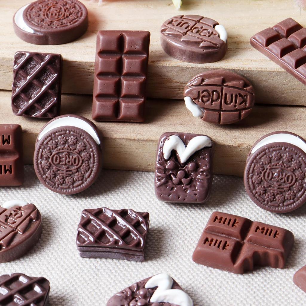 Мини-заколки для волос из смолы ручной работы: Дизайн печенья и хлеба