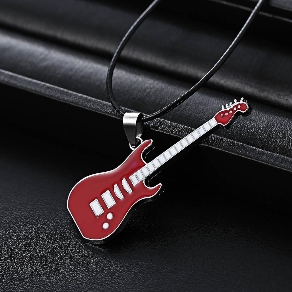 High Quality Stainless Steel Necklaces For Men Women Feather Flame Guitar Cross Pendant Necklace Jewelry Wholesale Dropshipping