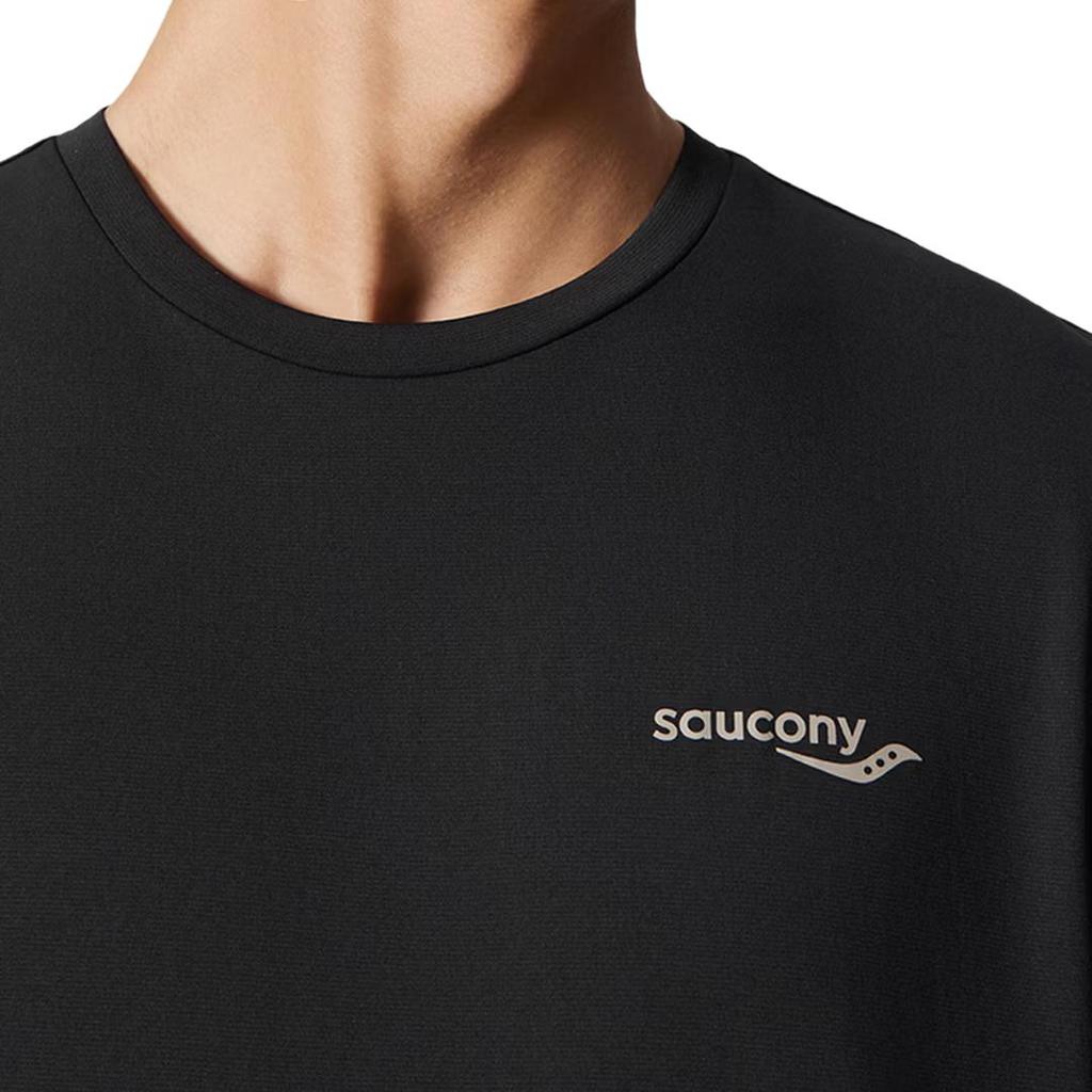 SAUCONY Мягкий удобный приятный для кожи круглый вырез длинный рукав вязаный топ унисекс топы Черный SA2269LT22L-BK001