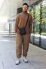 Men's urban messenger bag made of natural leather - Peterson