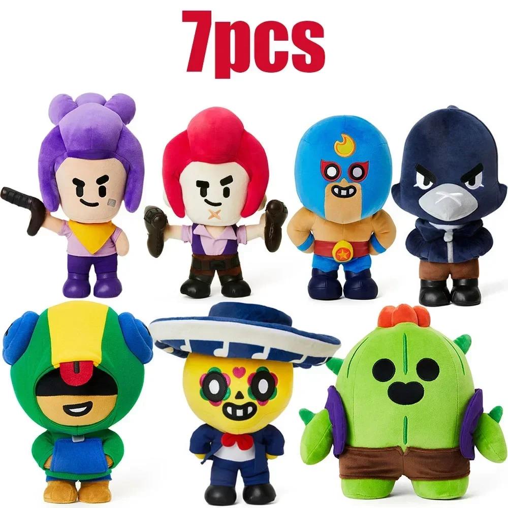 Brawl Plush Spike Shelly Clot Leon Poco Stars Мягкие игрушки Подушки Куклы Игровые персонажи Для детей Подарки на день рождения