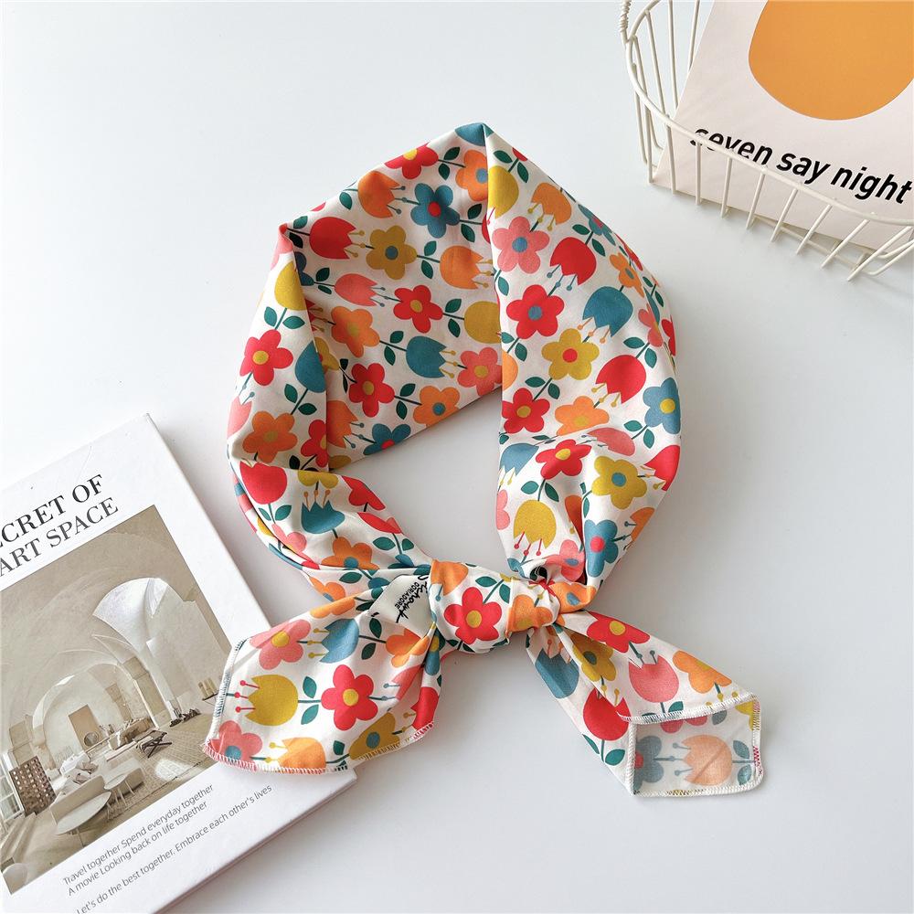 Модный декоративный шарф, повязка для волос, резинка для волос 70, маленький квадратный шарф, шелковый шарф, женский весенне-осенний универсальный маленький шарф, профессиональный шарф