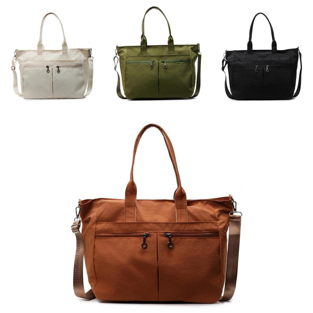 Minimalist Nylon Bag For Women With Zipper Closure And Inner Pocket For Daily Use