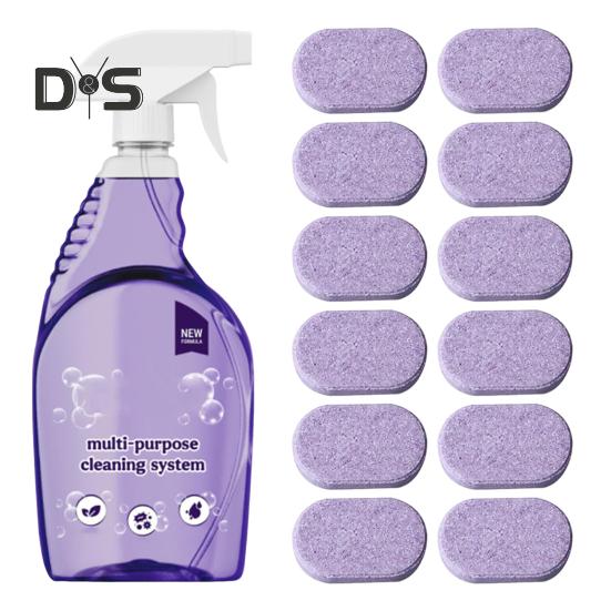 6/12/18/24Pcs Eco-Friendly Cleaning Spray Detergent All-In-One Stain Remover Multi-Purpose Cleaner with 500ml Bottle
