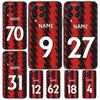 Custom Number Football Name Case For Samsung Galaxy M32 M52 M12 M22 M13 M23 M33 M53 M14 M34 M54 M31 M51 M20 M31s M30s