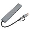 7 в 1 USB Type C Хаб Алюминиевый сплав 5 USB портов 2 порта Type C Адаптер для телефонов Компьютеров Планшетов Ноутбуков