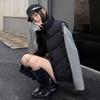 Женский короткий легкий пуховый хлопковый жилет, новый, с воротником-стойкой, повседневный жилет, жилет-куртка в рубчик