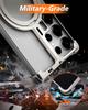 Oatsbasf Frameless Phone Case for Samsung Galaxy S25 Ultra with Ring Stand 360° Rotatable Magnetic Phone Cover Shockproof Bumper