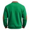 Men's Sweatshirt with Christmas Print and Casual Button