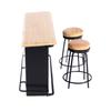 3Pcs/set 1:12 ollhouse Mini Bar Set - Wooden Pub Counter with 2 Stools