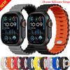 Силиконовый ремешок 'Океан' для Apple Watch Band Ultra 3/2 49мм 46мм 45мм 42мм 44мм 41мм Спортивный браслет iWatch 11 10 9 8 7 6 5 SE ремешок