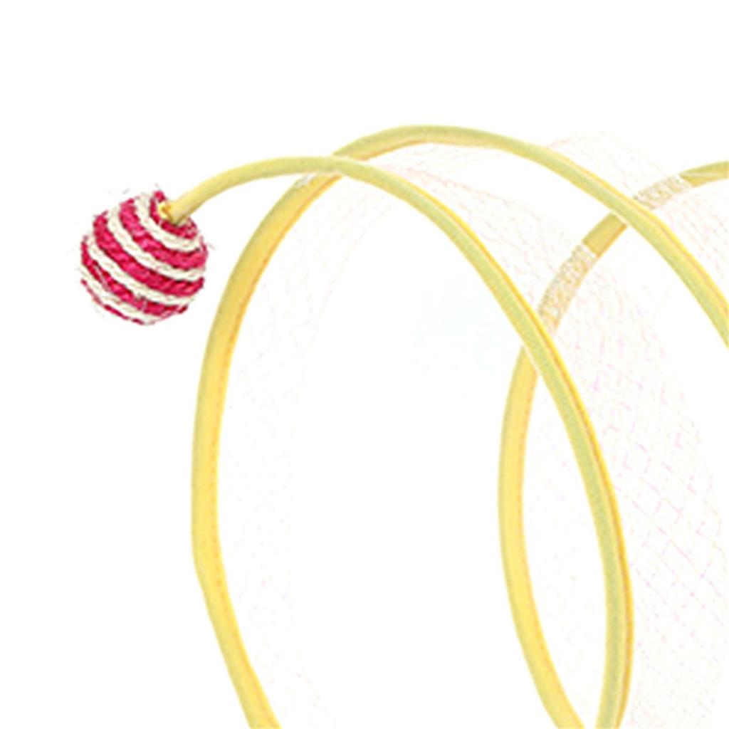 Складная игрушка-туннель для кошек, интерактивная, забавная, складная, S-образная, туннель для кошек с перьями для домашних кошек