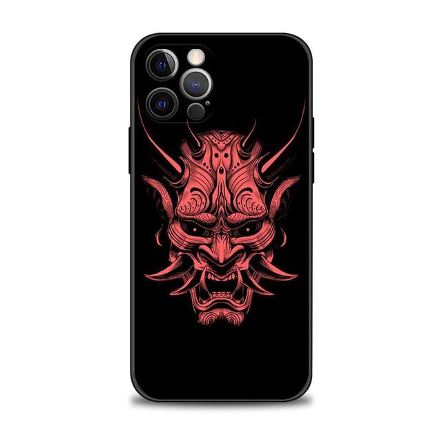 Чехол для телефона с японской самурайской маской Они для Apple Iphone 14 13 12 11 Pro Max 13 12 Mini Xs Max Xr X 7 8 6 6s Plus