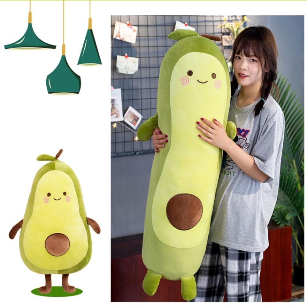 Avocado Green Giant Toy 35/50/65cm Sleeping Pillow Kawaii Stuffed Fruit Avocado Doll  Room Decor