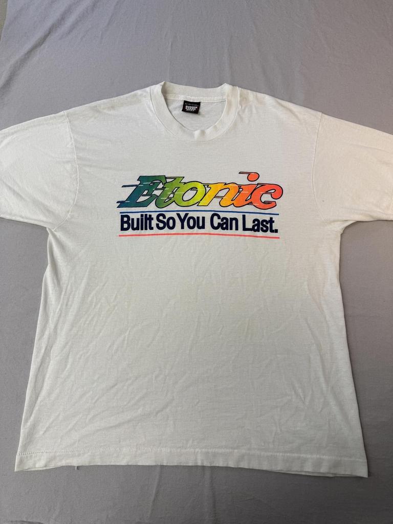 VTG Etonic Shoes T-shirt Built So You Can Last 80s Tee XL
