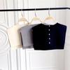 Shoulder Knitted Wool Shawl Fake Collar Scarf Fashion Sunscreen Button Cape
